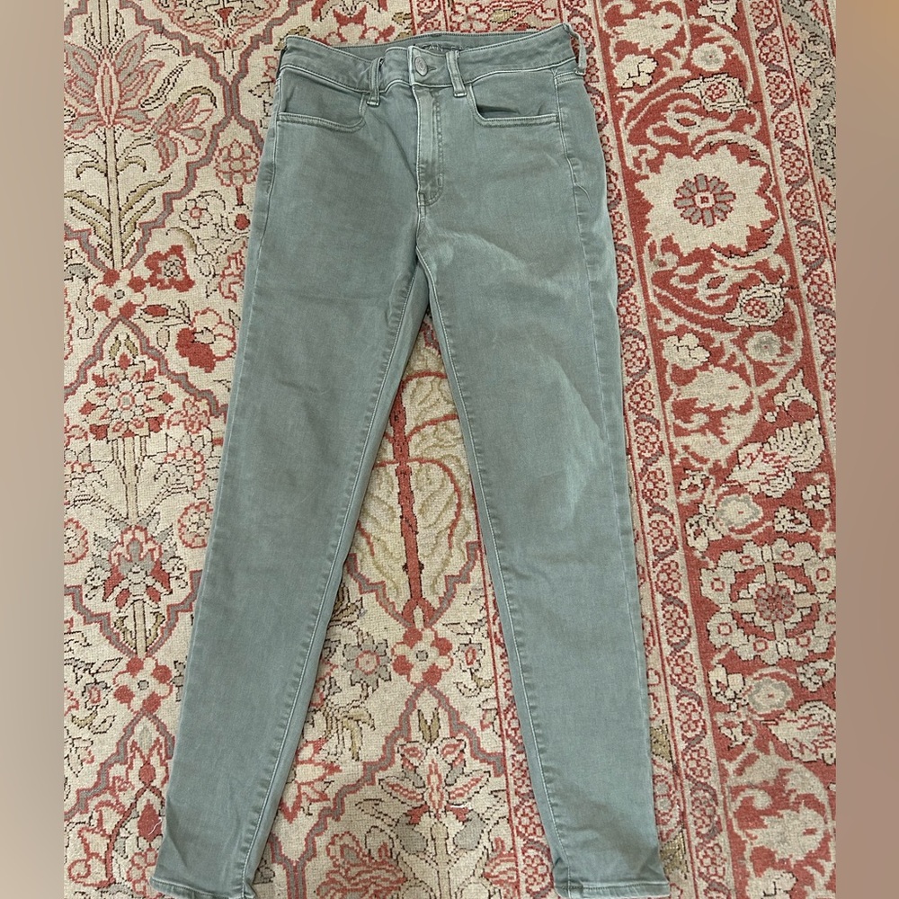 American eagle skinny jeans - greenish